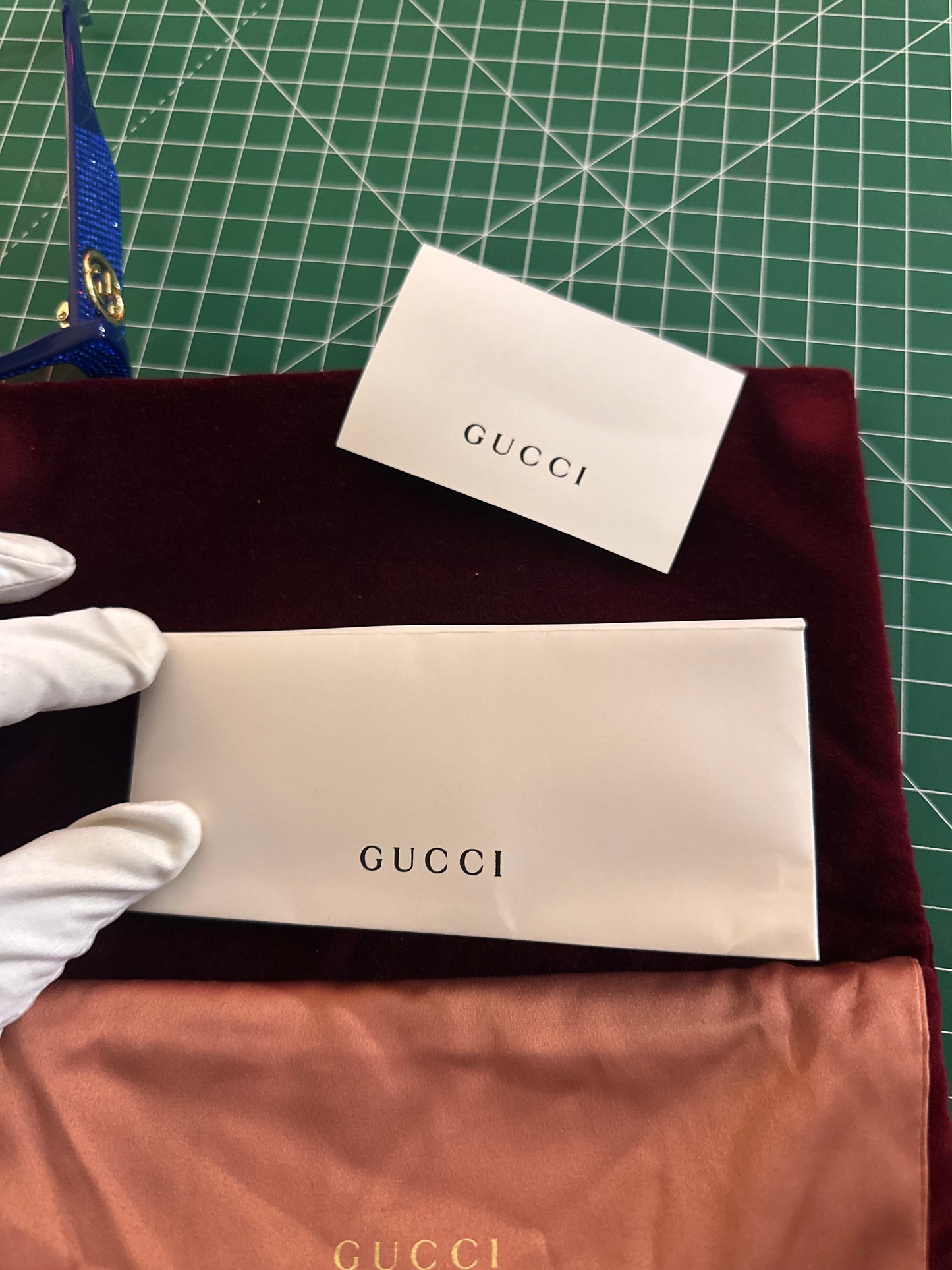 Occhiali Gucci blu con swarosky edizione limitata