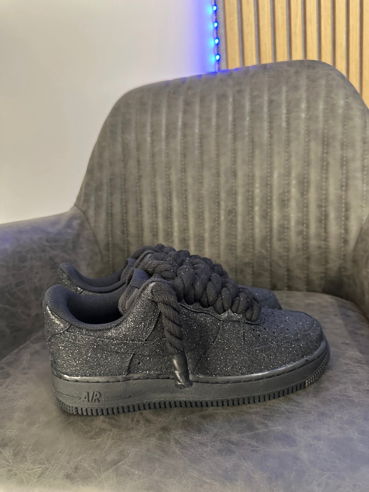 AIR FORCE CUSTOM GLITTER + ROPE LACES