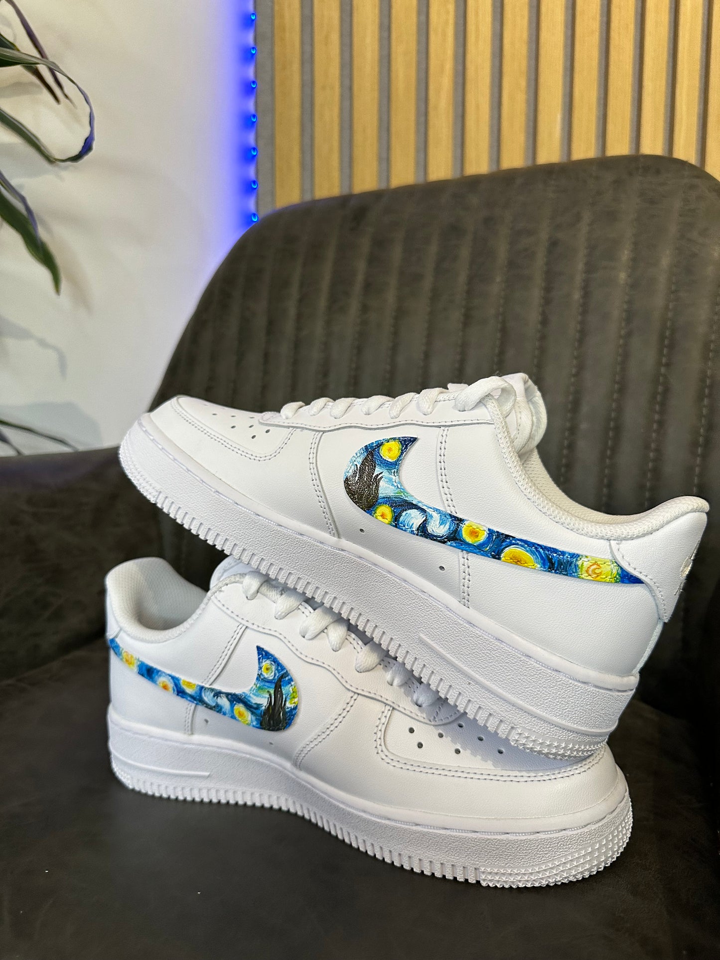 Air force 1 swoosh custom la notte stellata