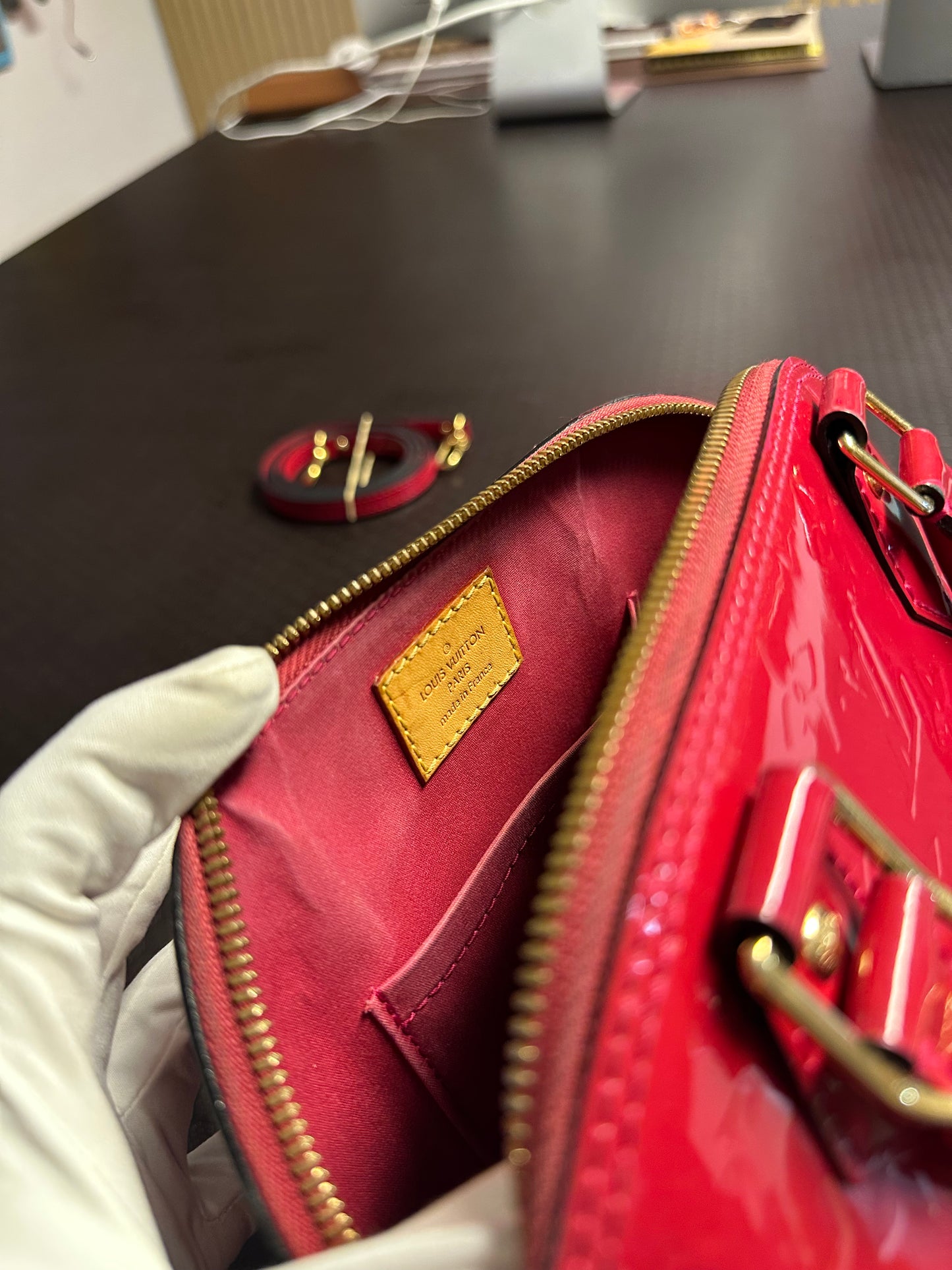 LOUIS VUITTON ALMA BB ROSSA CILIEGIA
