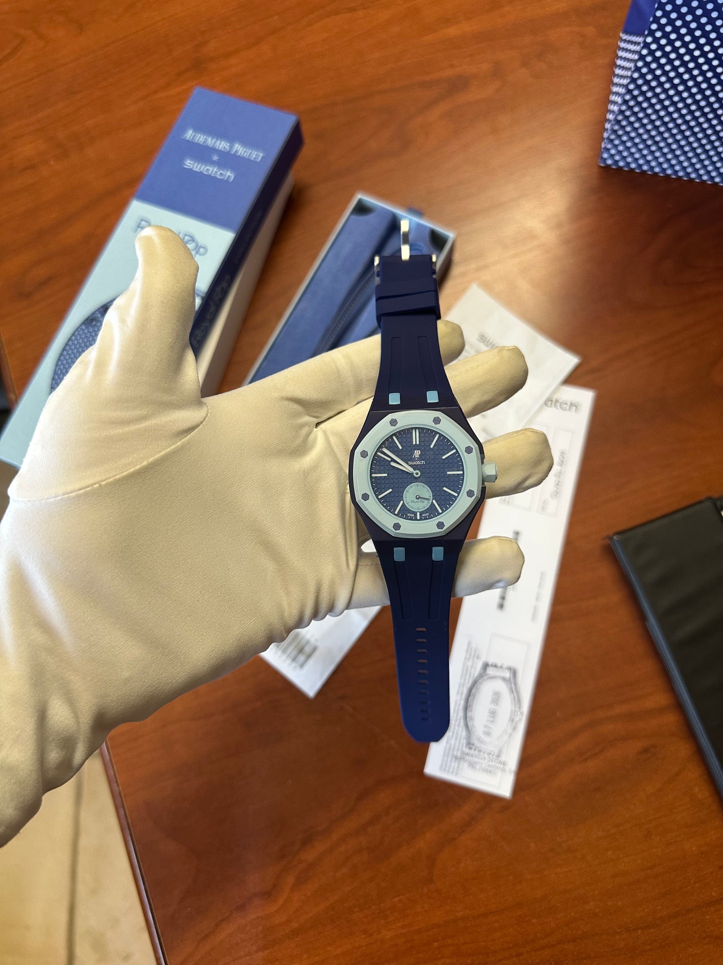 SWATCH X AUDEMARS ROYAL POP LAN BAN