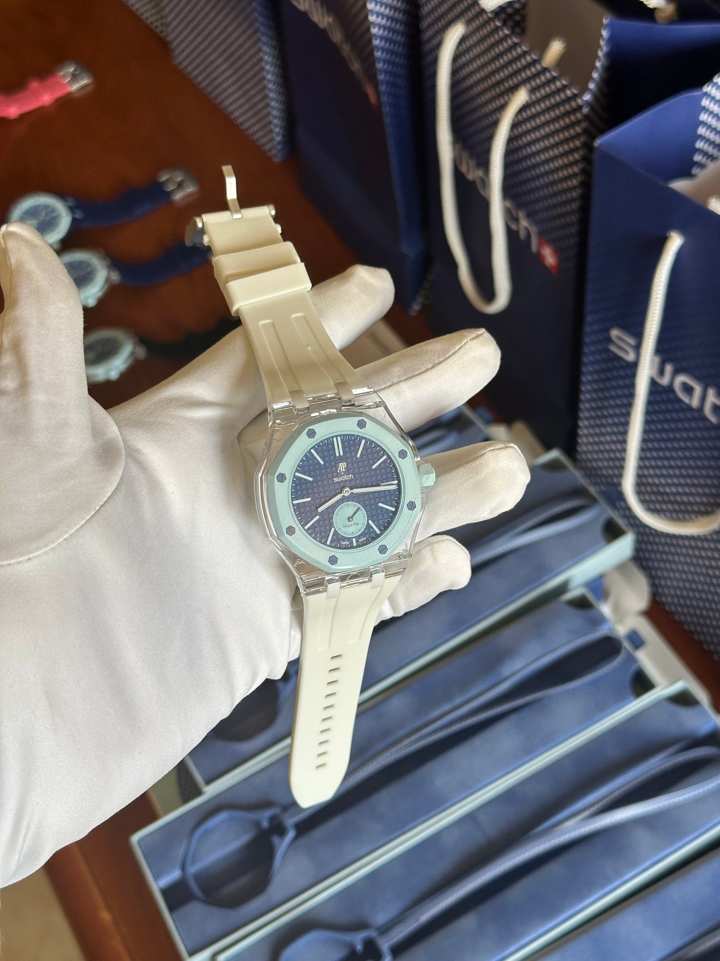 SWATCH X AUDEMARS ROYAL POP LAN BA
