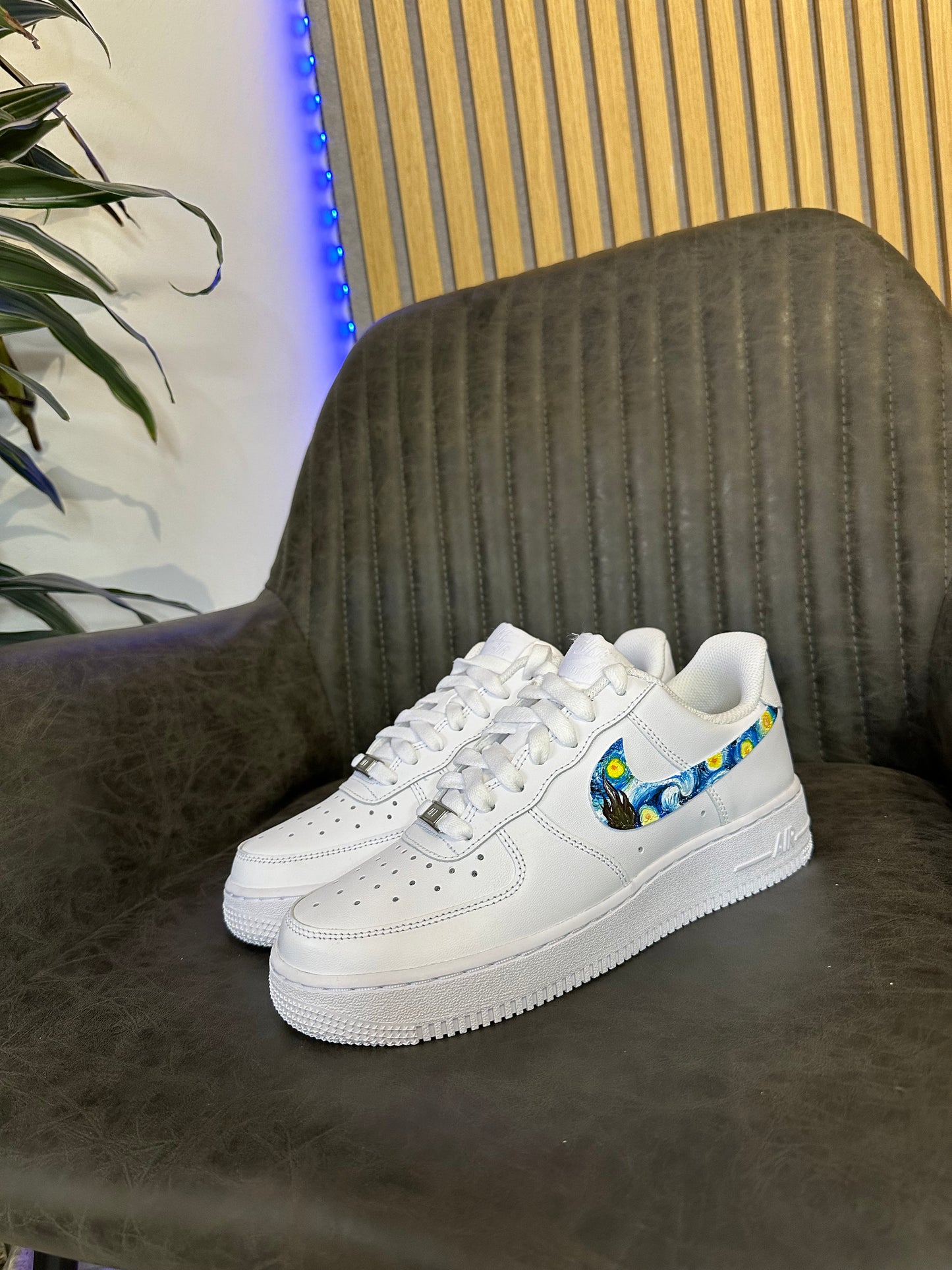 Air force 1 swoosh custom la notte stellata