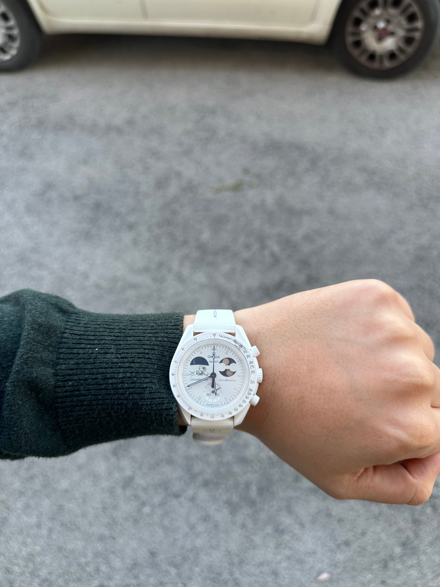 Swatch x omega mission to earthphase moonshine gold