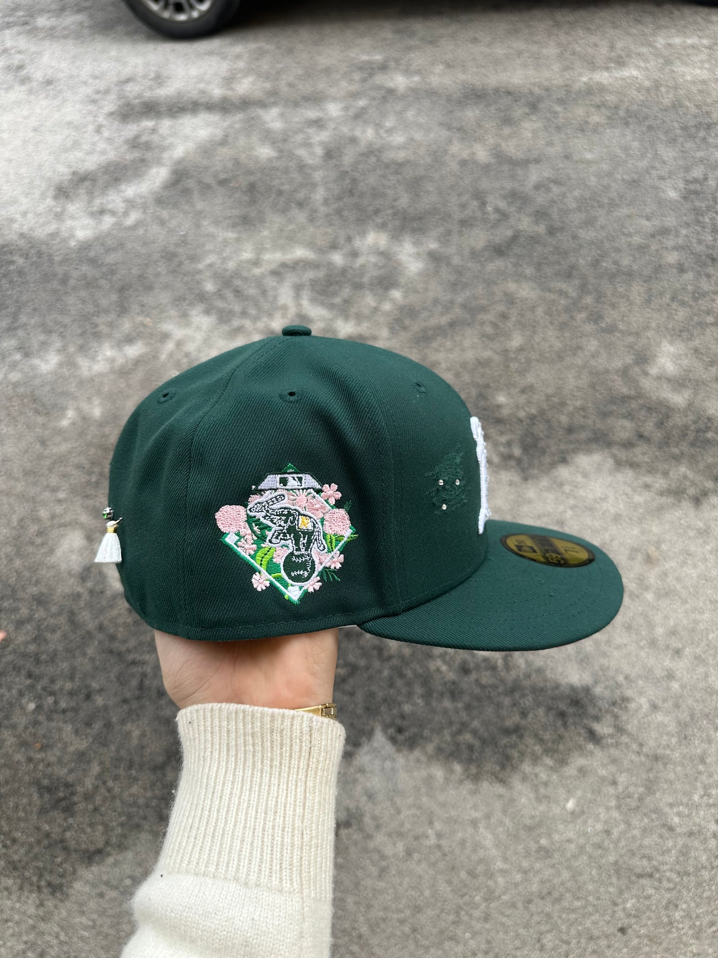 New era cap custom model 59 oakland athletics mlb floral undervisor dark