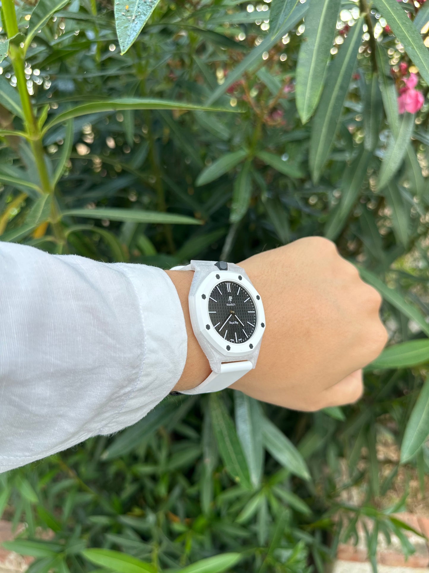 Cinturino e cassa Swatch x Audemars Royal pop