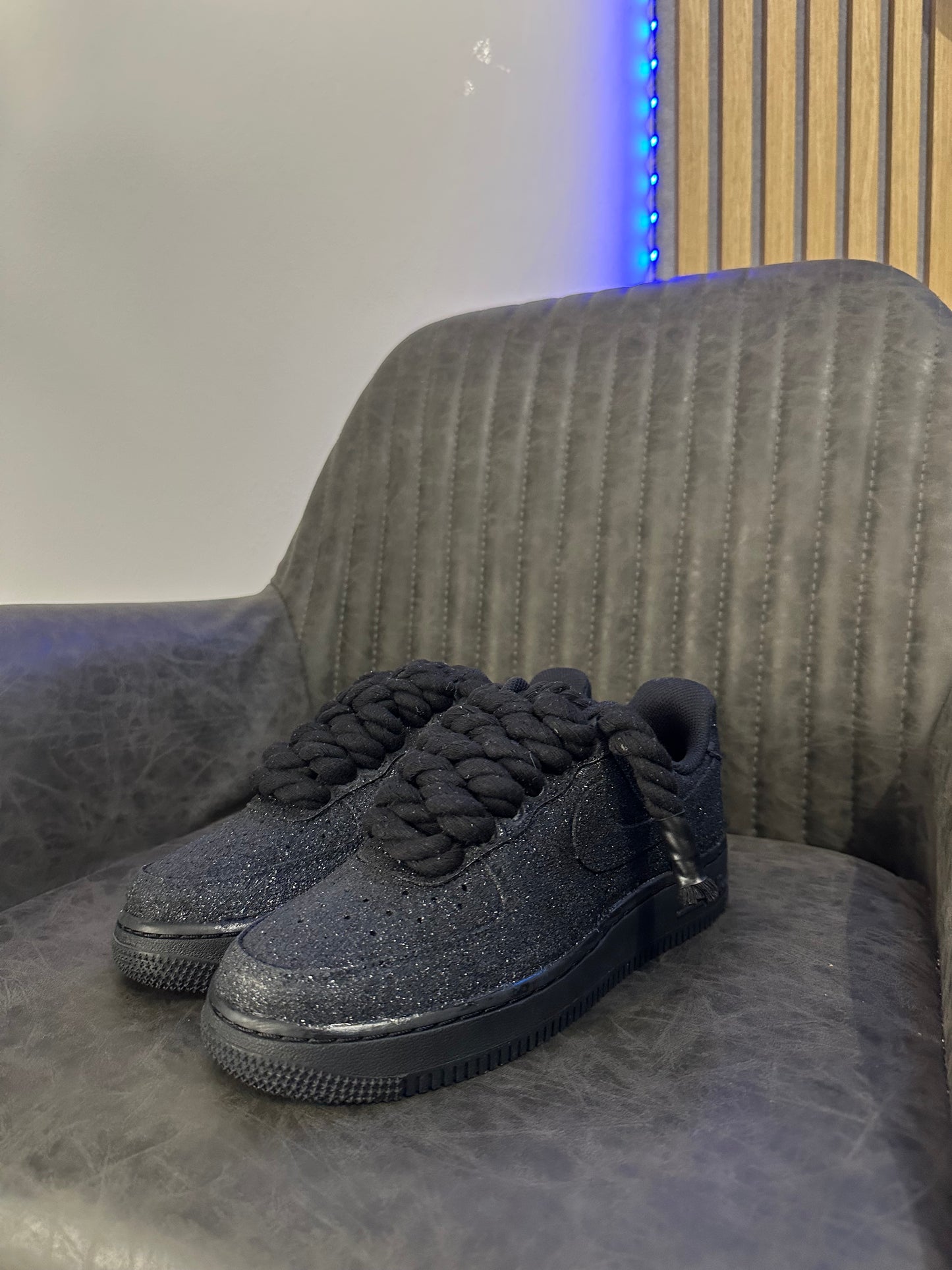 AIR FORCE CUSTOM GLITTER + ROPE LACES
