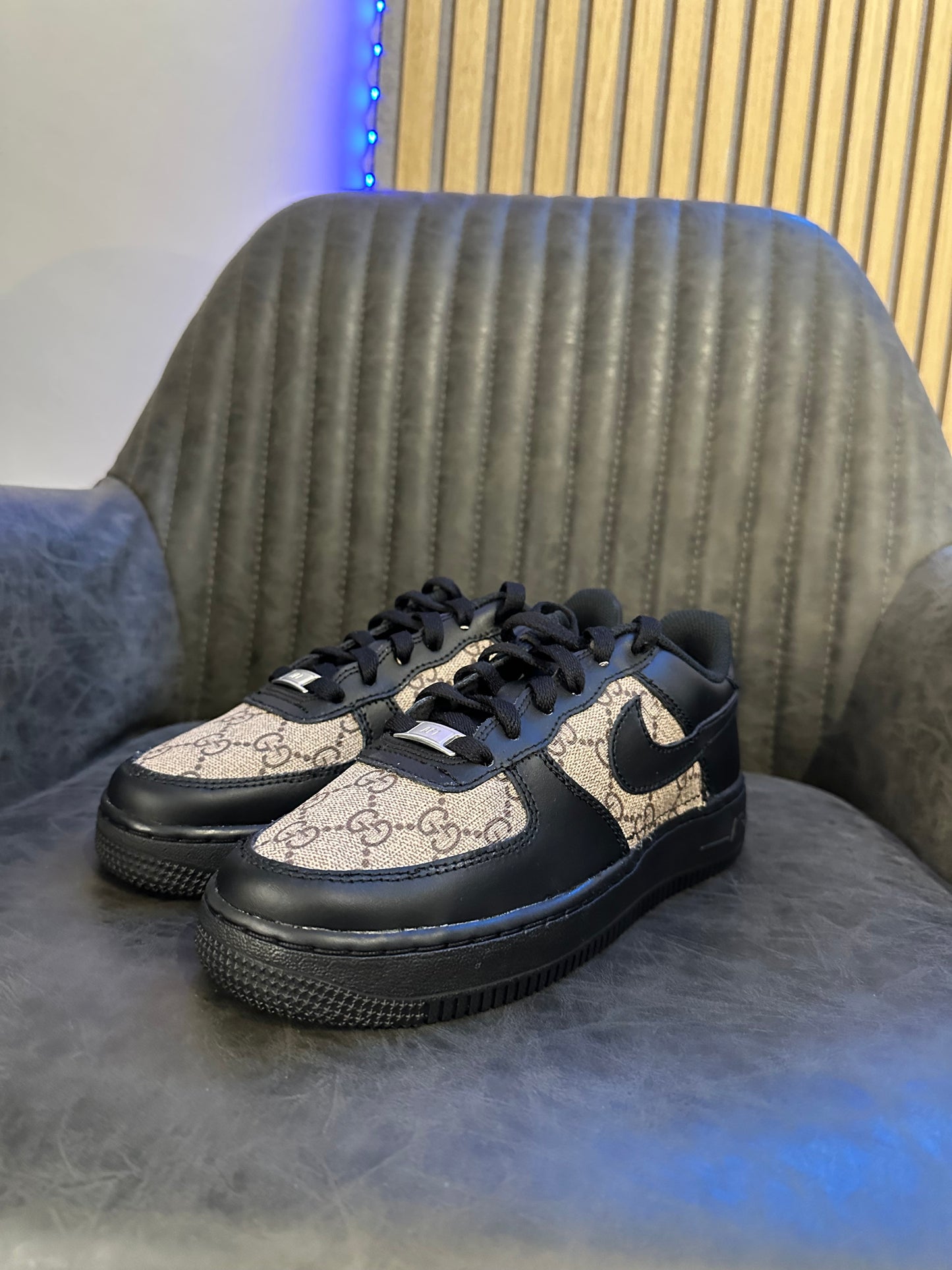 AIR FORCE BLACK CUSTOM PATTERN GUCCI