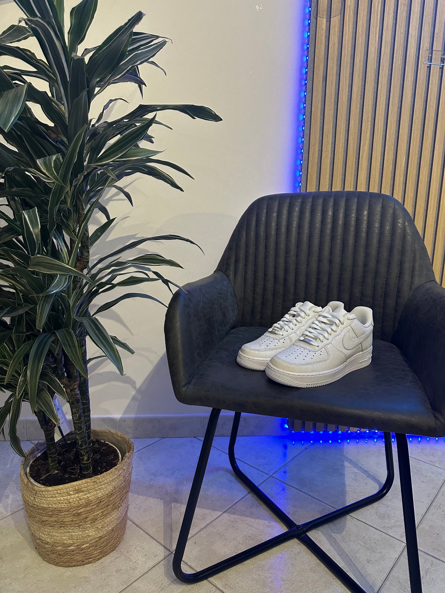 AIR FORCE 1 CUSTOM WHITE GLITTER