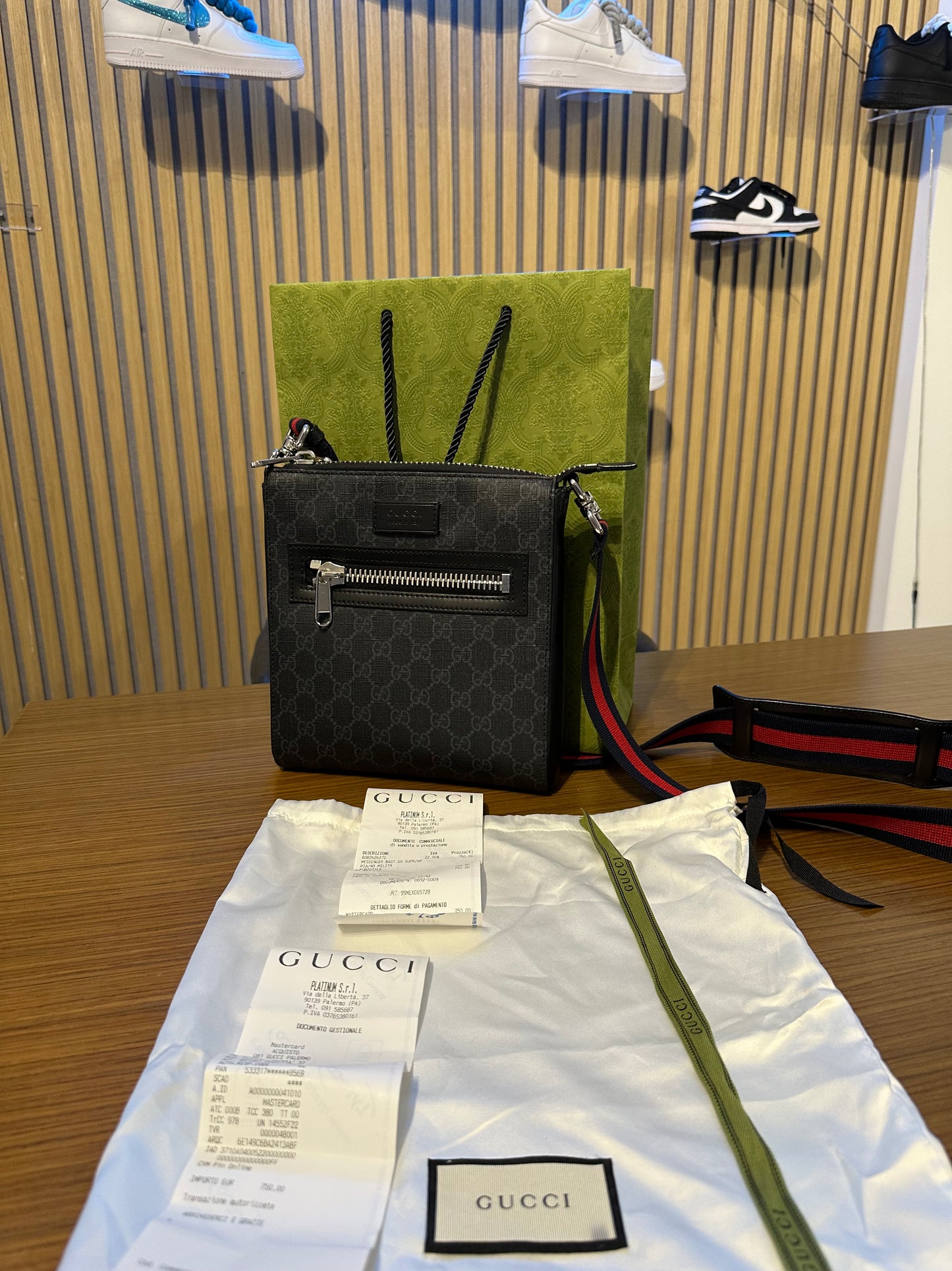 TRACOLLA GUCCI MESSENGER GG SUPREME SMALL