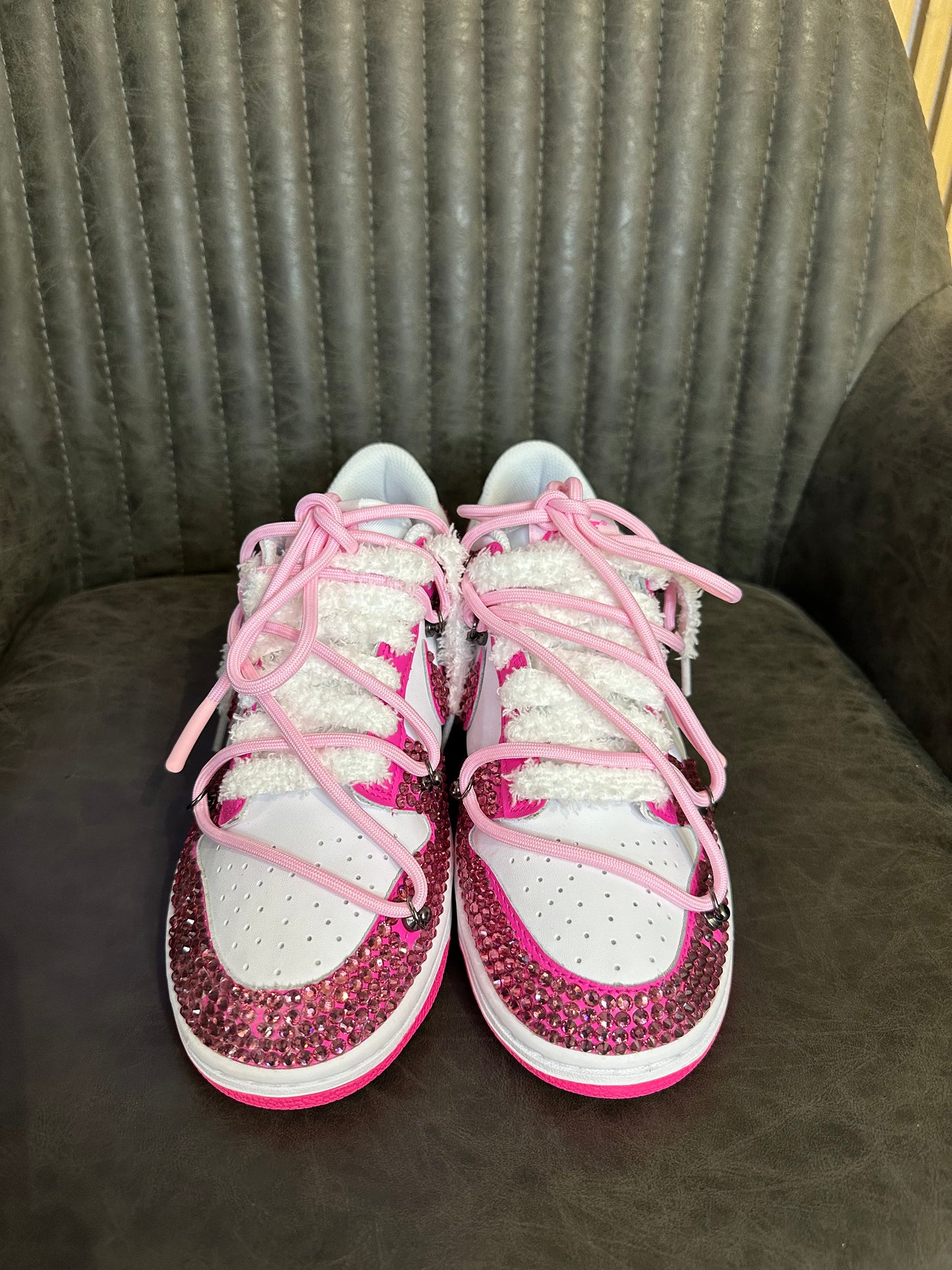 DUNK LOW FUCSIA SWAROSKY + Extra laces pink