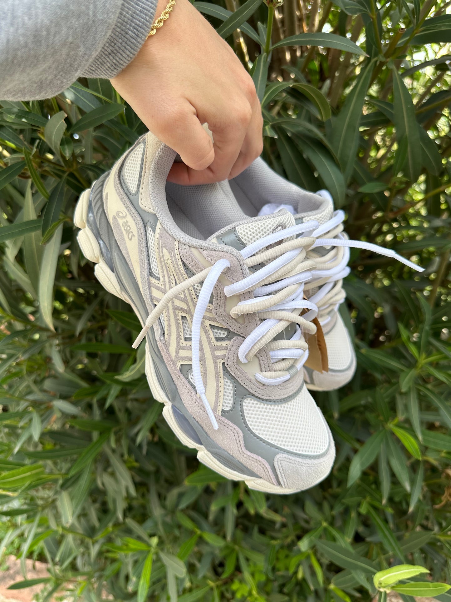 Asics nyc gel oyster grey doppio laccio