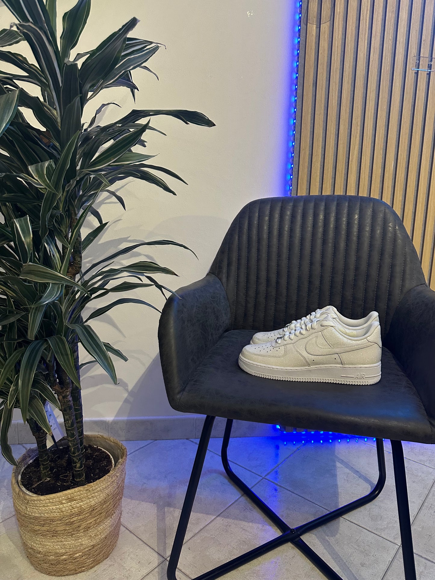 AIR FORCE 1 CUSTOM WHITE GLITTER