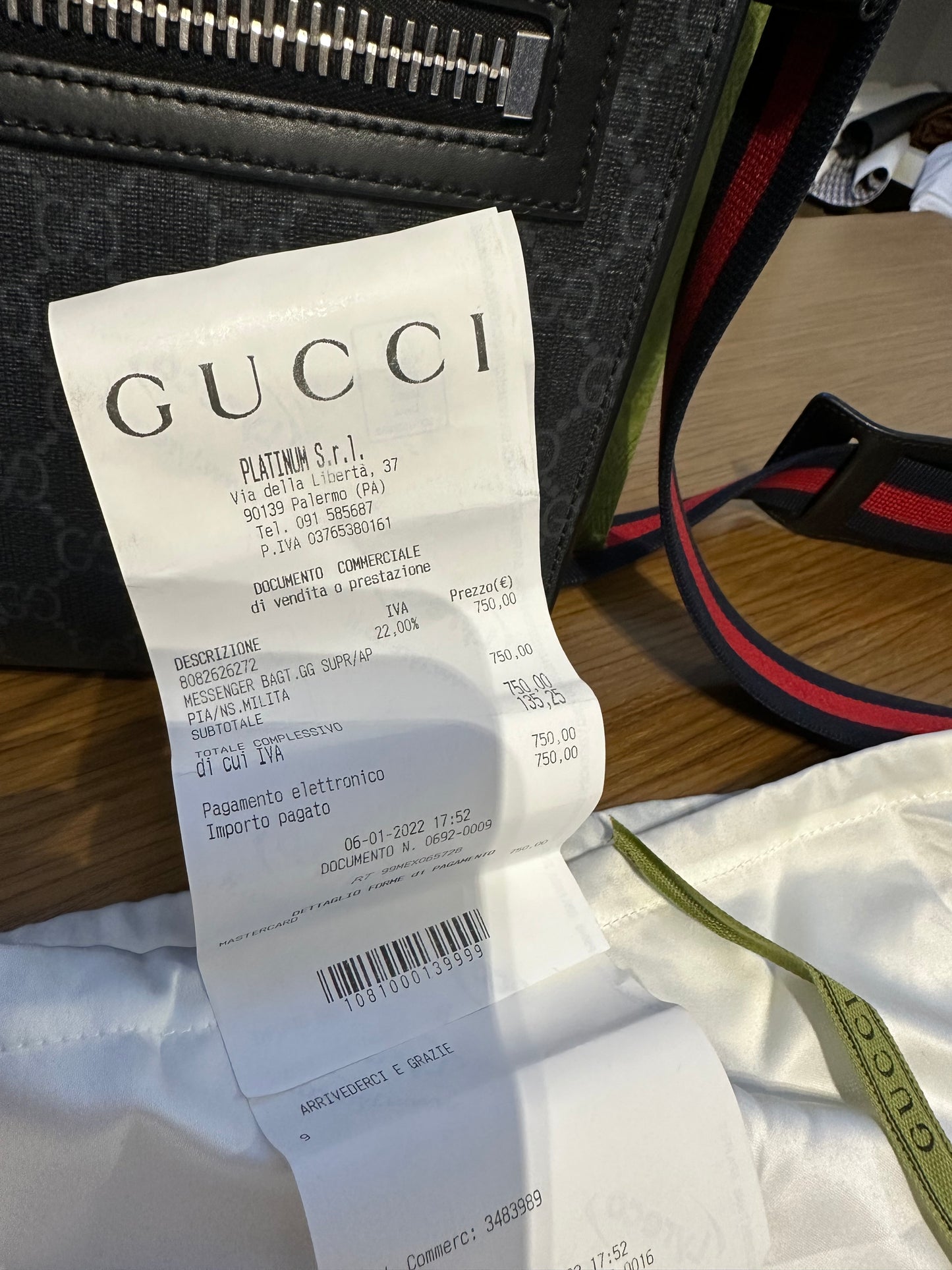 TRACOLLA GUCCI MESSENGER GG SUPREME SMALL