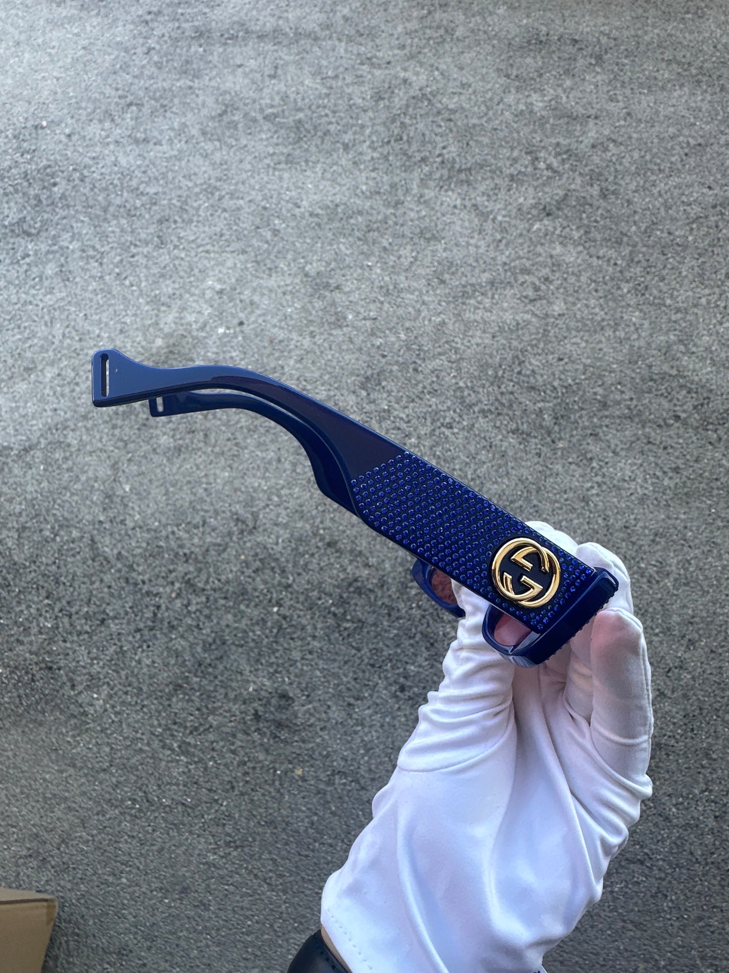 Occhiali Gucci blu con swarosky edizione limitata