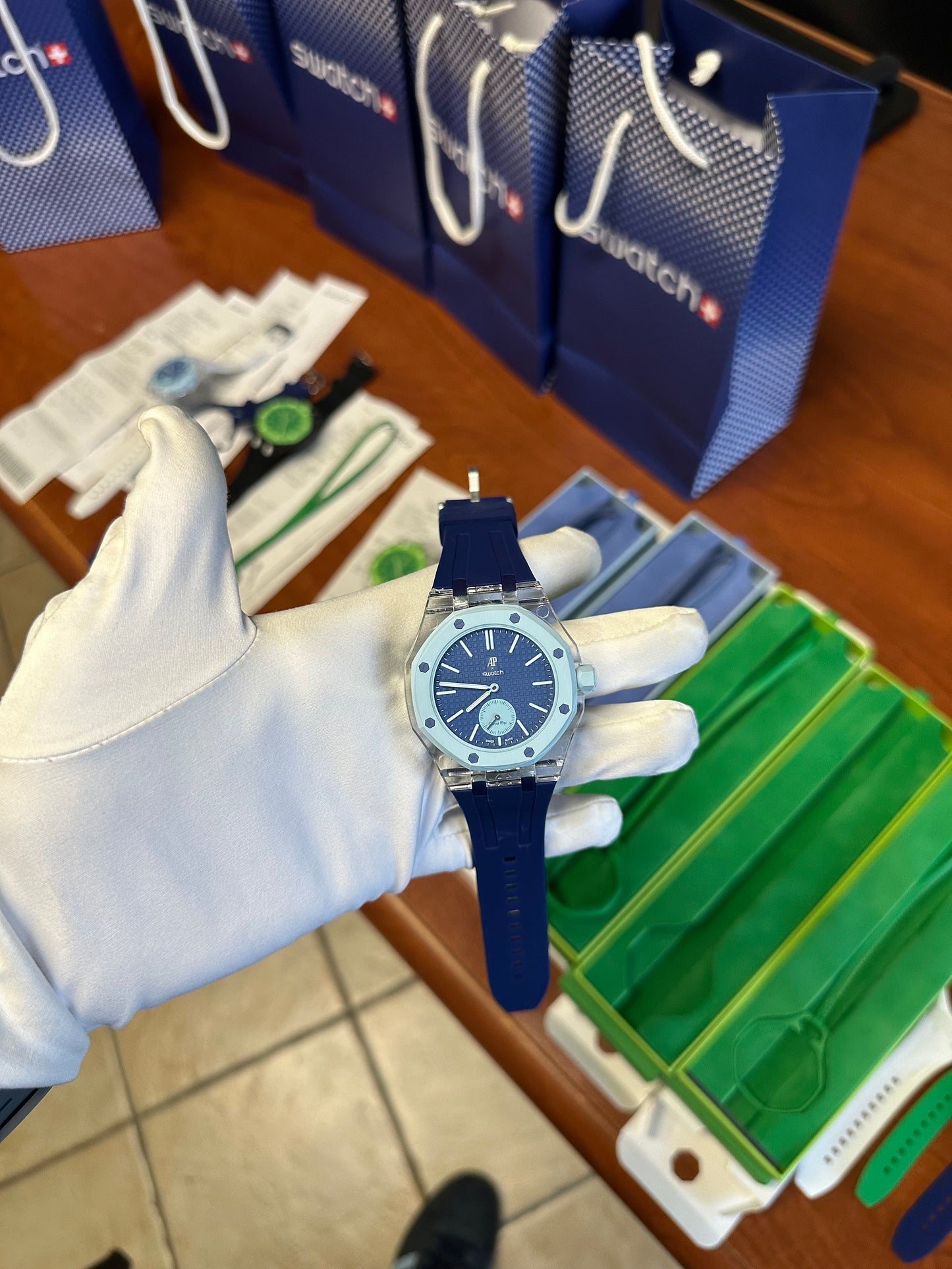 SWATCH X AUDEMARS ROYAL POP LAN BA