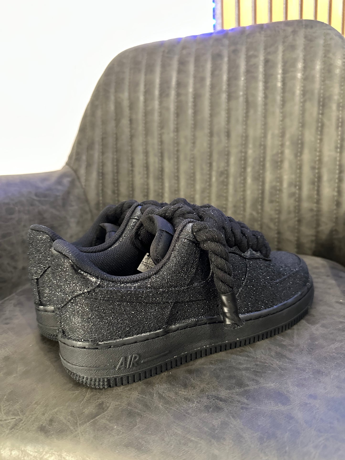AIR FORCE CUSTOM GLITTER + ROPE LACES