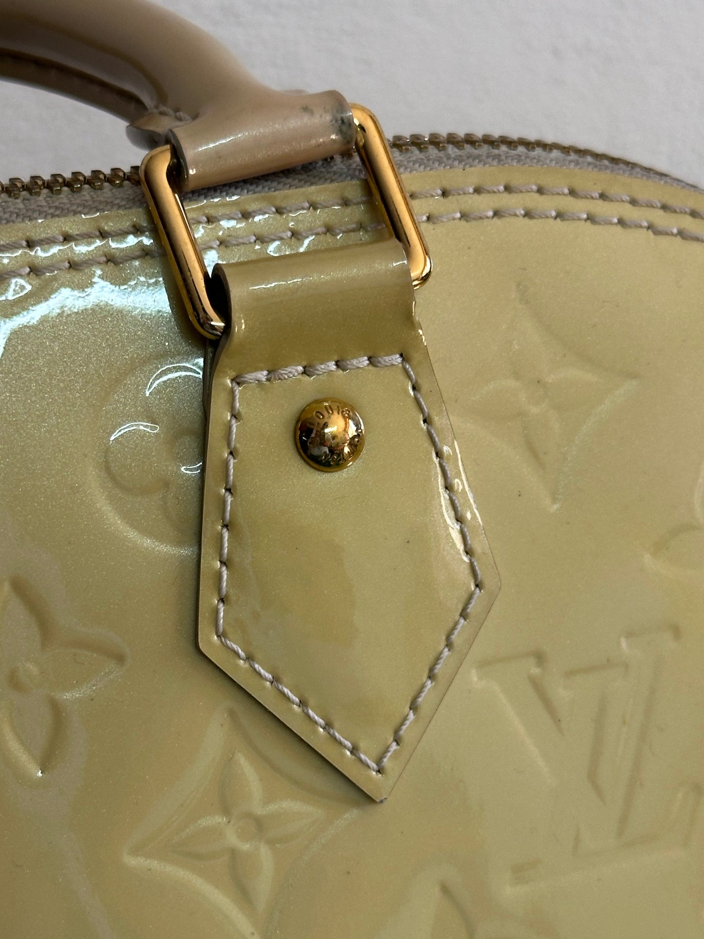 LOUIS VUITTON ALMA PM VERNIS GIALLA