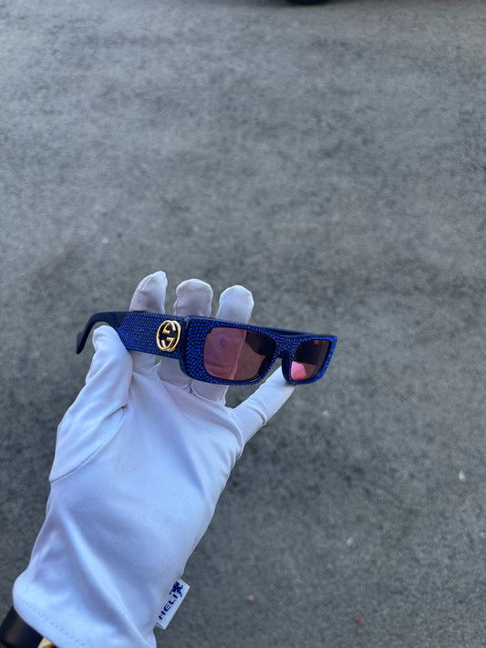 Occhiali Gucci blu con swarosky edizione limitata