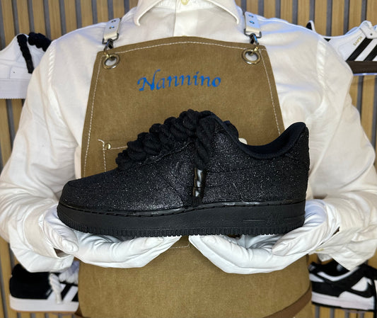 AIR FORCE CUSTOM GLITTER + ROPE LACES