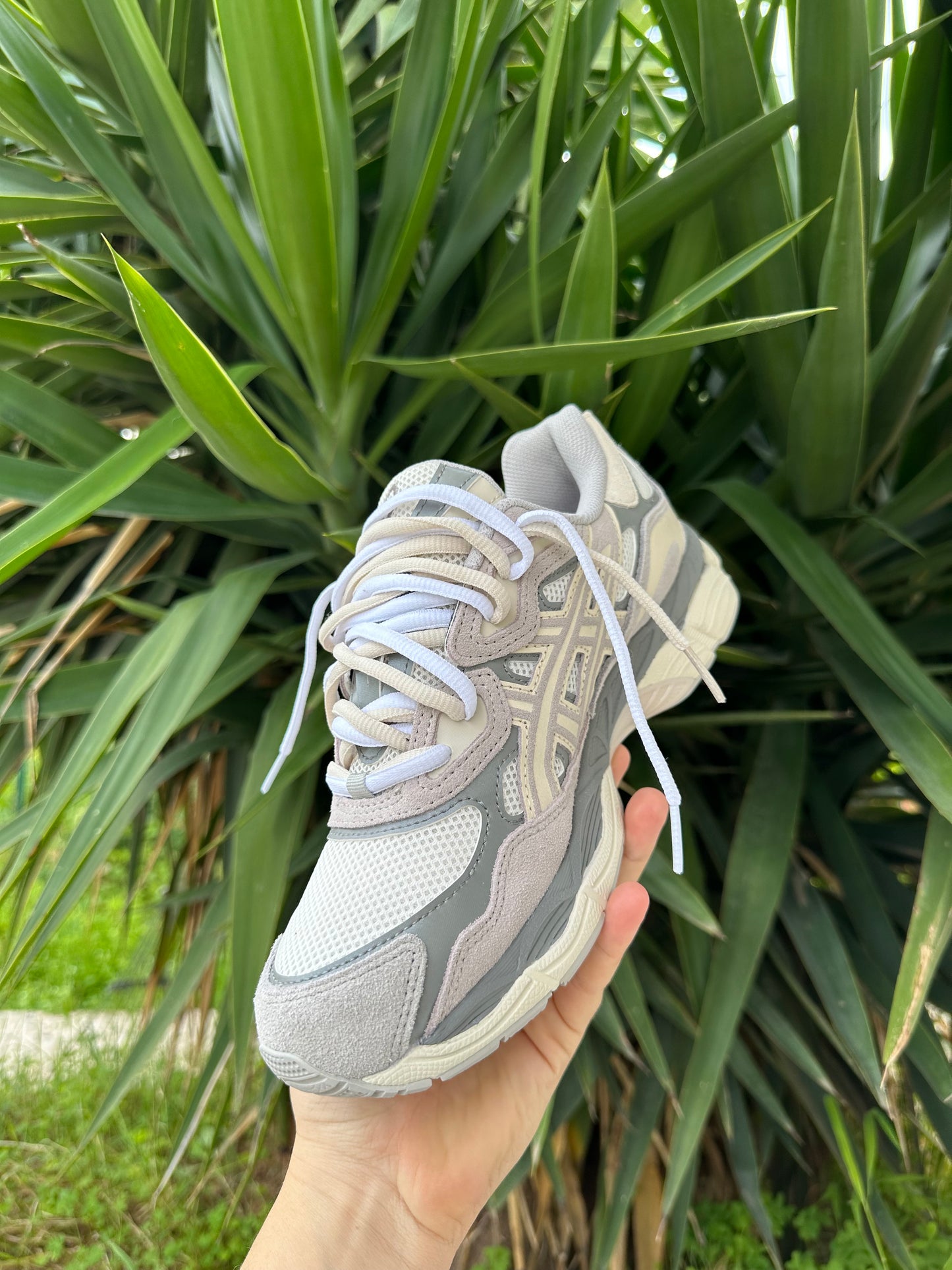 Asics nyc gel oyster grey doppio laccio