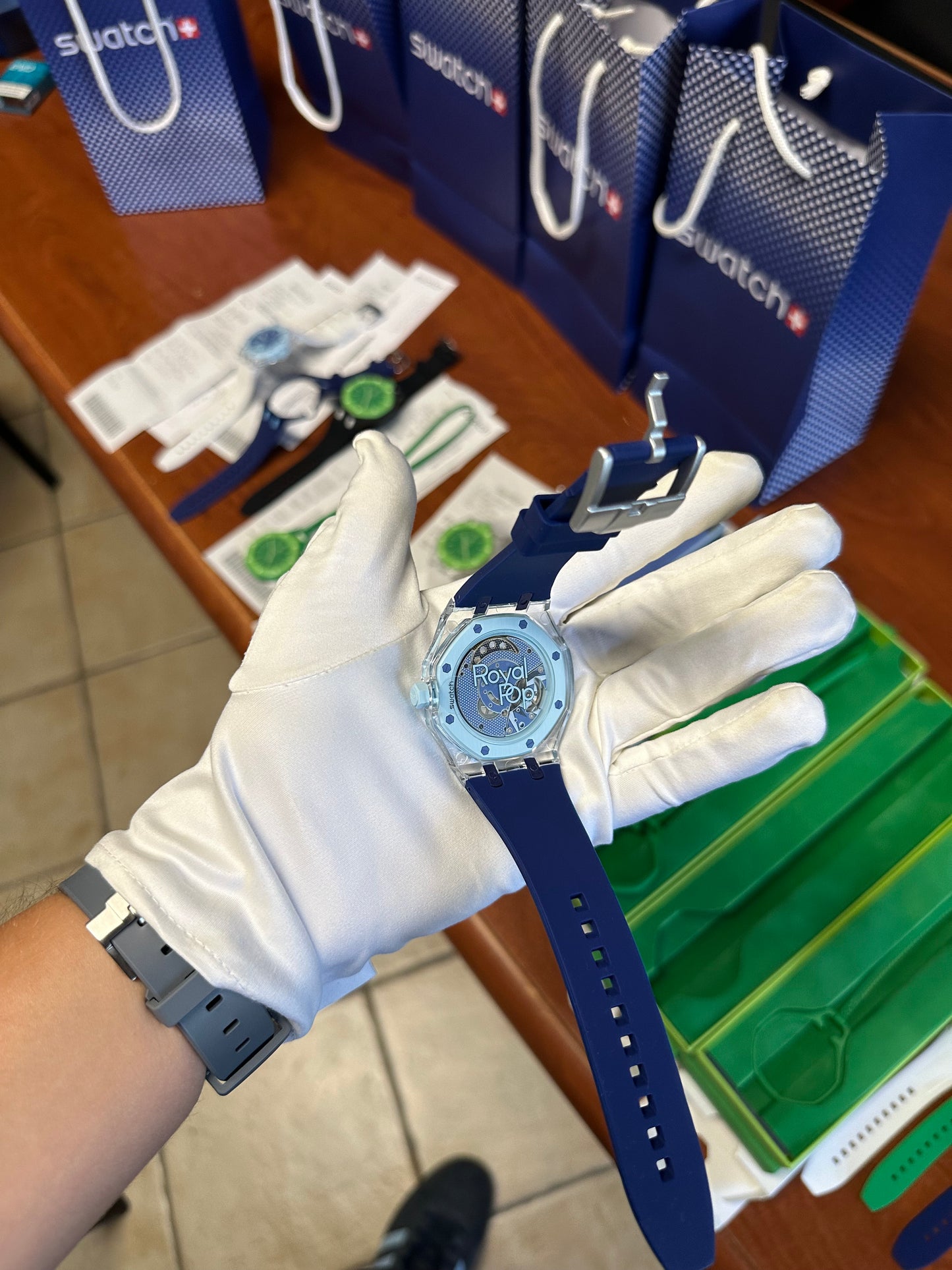 SWATCH X AUDEMARS ROYAL POP LAN BA
