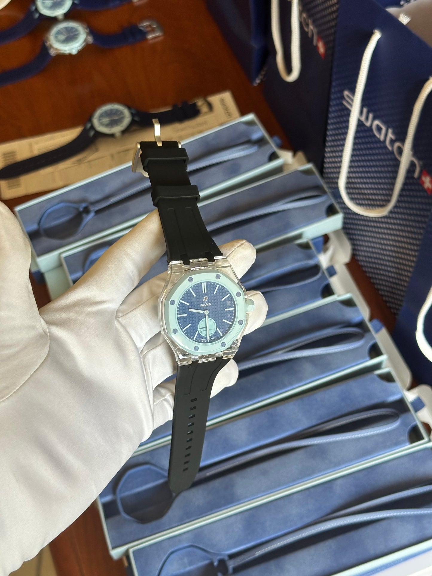 SWATCH X AUDEMARS ROYAL POP LAN BA
