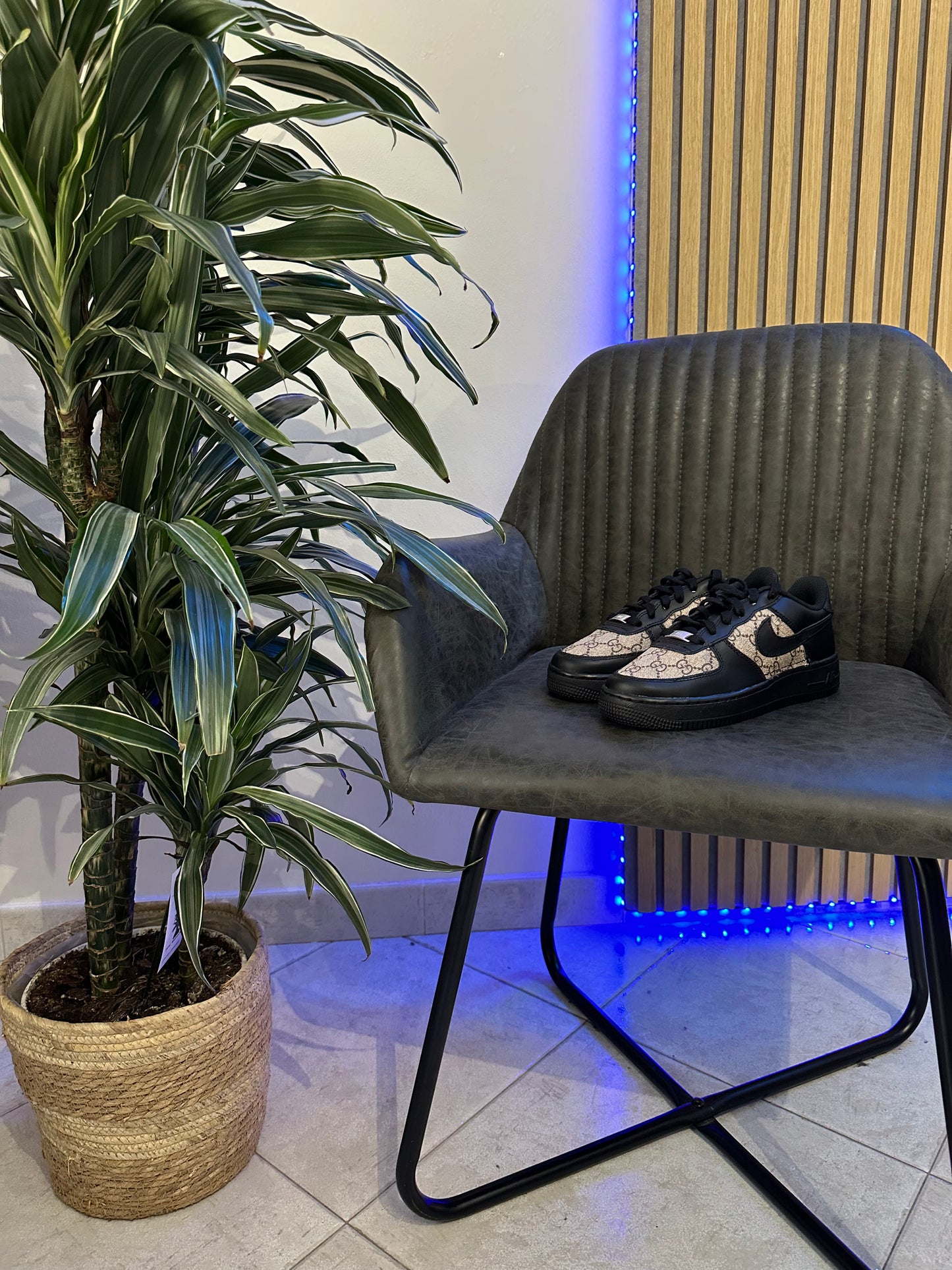 AIR FORCE BLACK CUSTOM PATTERN GUCCI