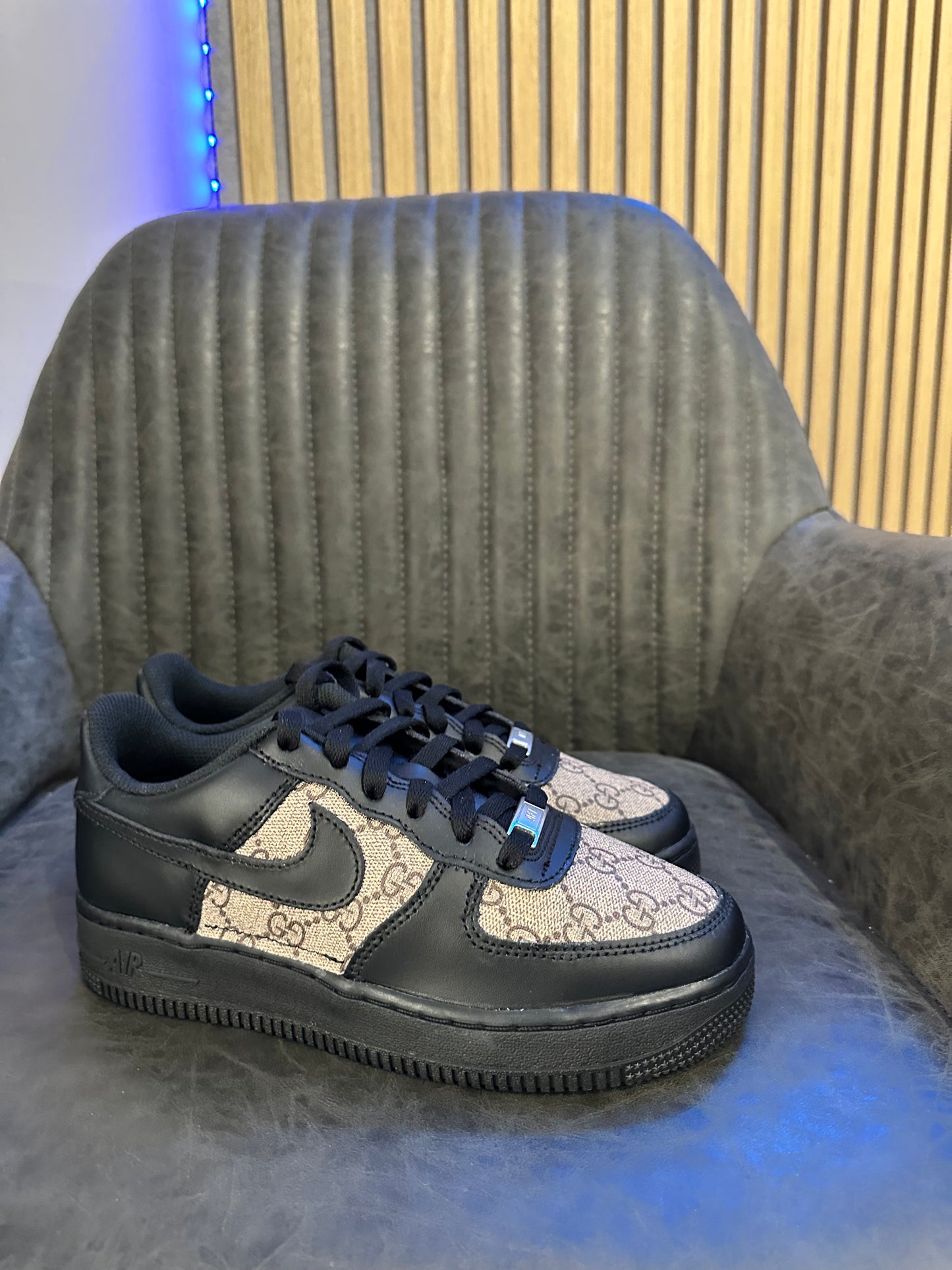 AIR FORCE BLACK CUSTOM PATTERN GUCCI