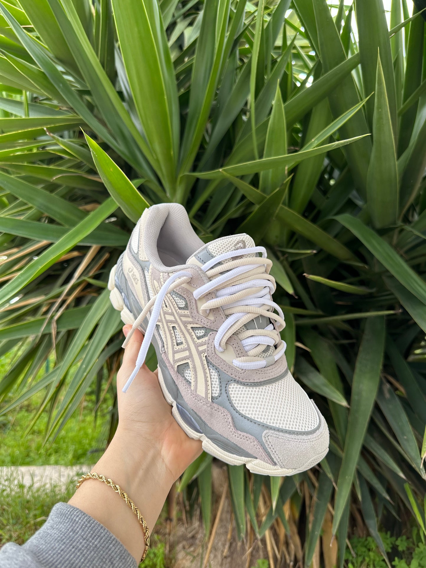 Asics nyc gel oyster grey doppio laccio