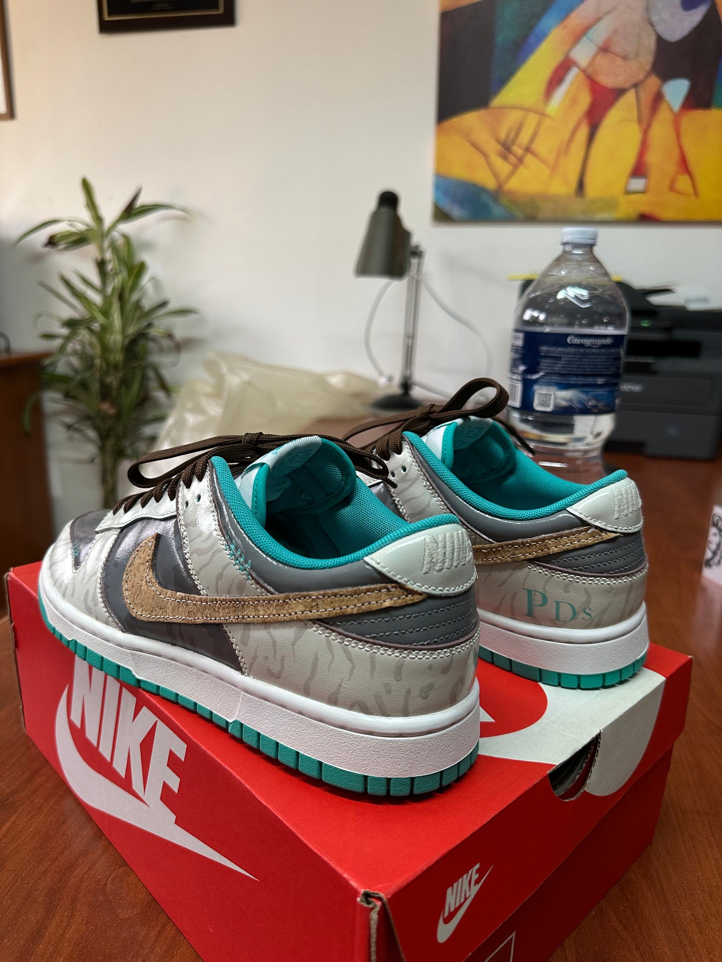 Nike dunk low green glow custom