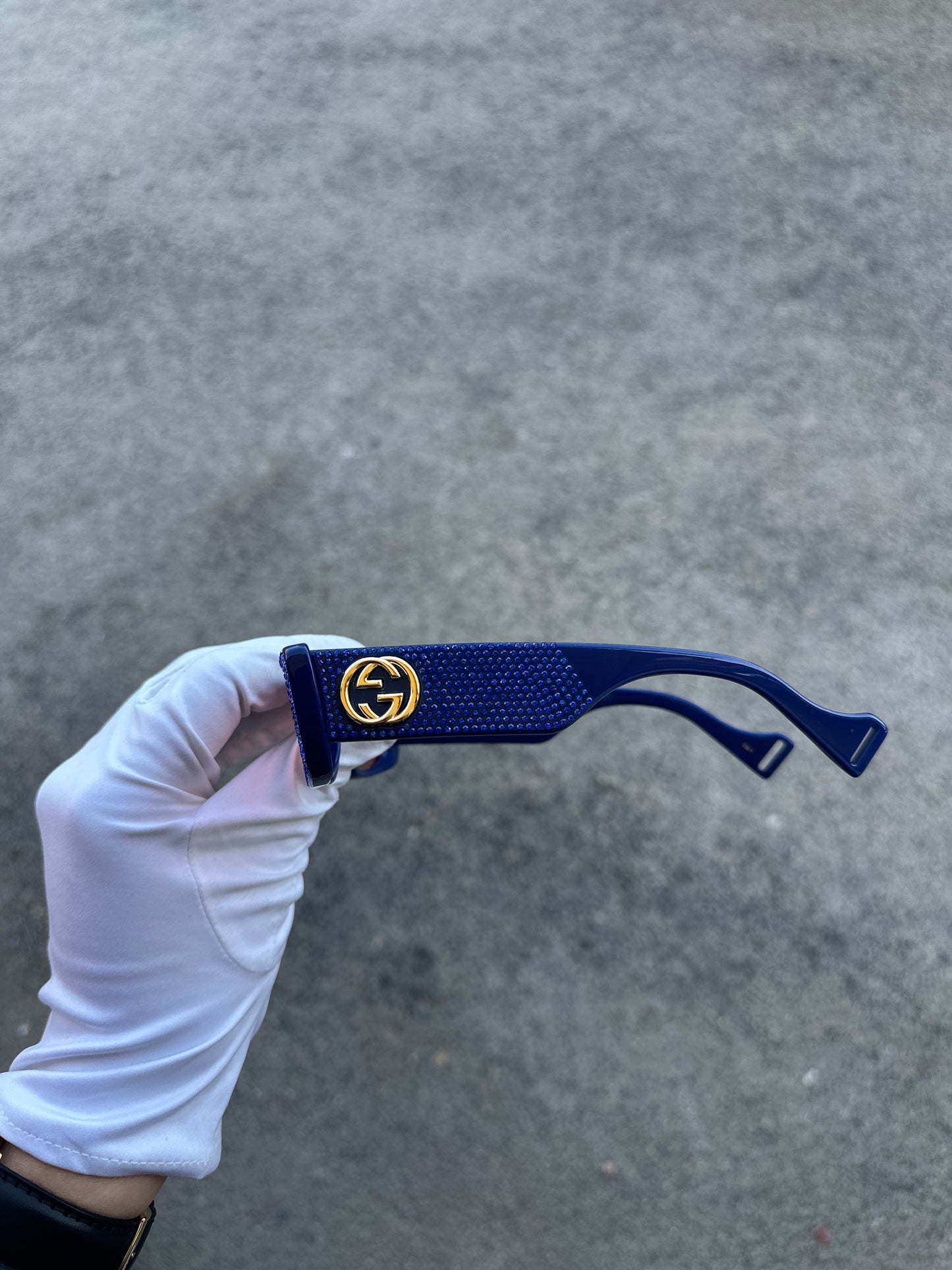 Occhiali Gucci blu con swarosky edizione limitata