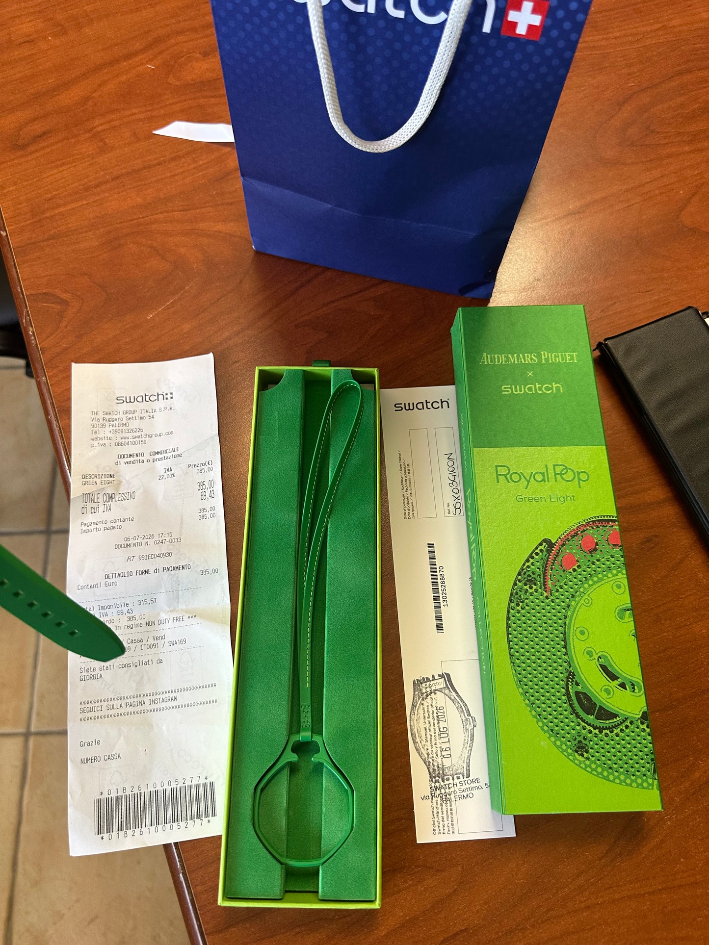 SWATCH X AUDEMARS GREEN EIGHT