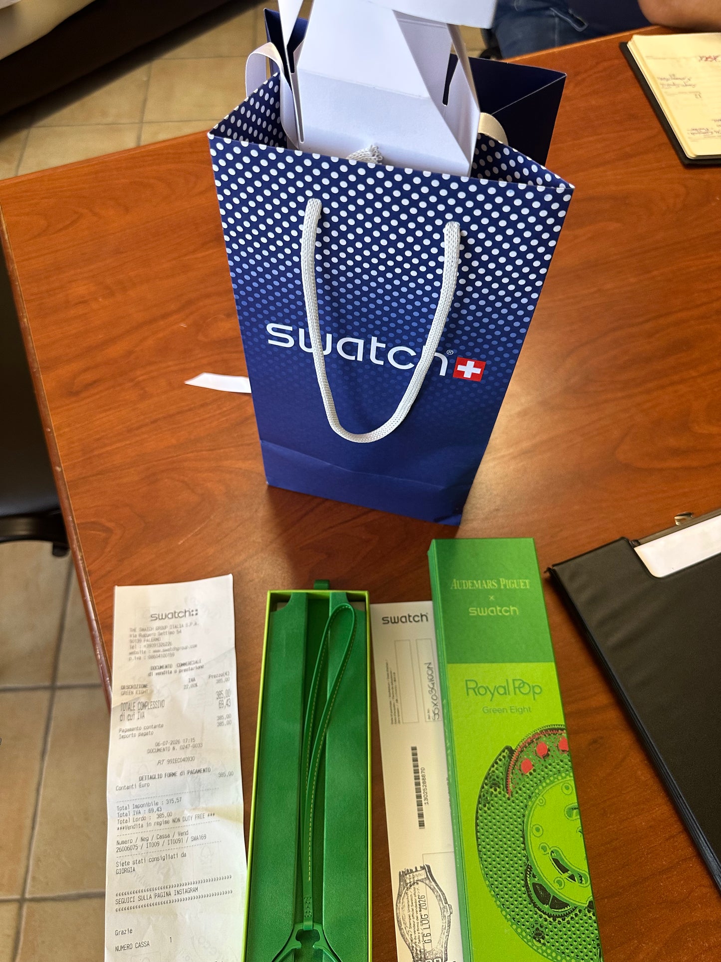 SWATCH X AUDEMARS GREEN EIGHT